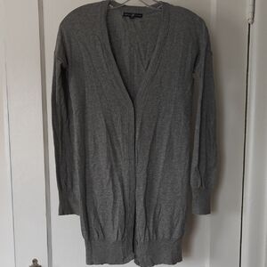 Banana Republic Gray Open-Front Knit Cardigan